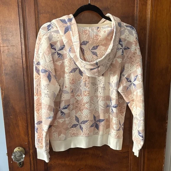 American Eagle Creams and Blues Geometric Design Hoodie Size XS - Picture 4 of 11
